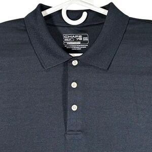 Chaps Golf Stay-Dry Polo Shirt Mens XXL Navy Blue Pebble Beach Textured New